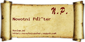 Novotni Péter névjegykártya