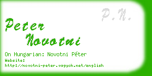 peter novotni business card